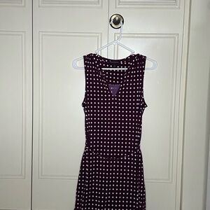 Banana Republic Purple Shift Dress with Belt and Geometric Pattern Size XS